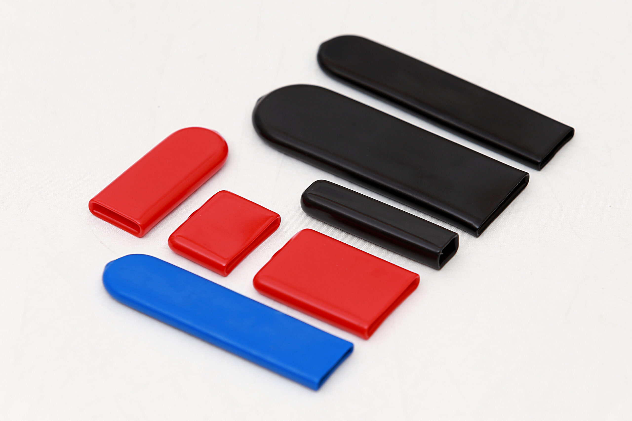 Flexible PVC Vinyl Flat Sleeves, dip moulded PVC rectangular end caps, pvc vinyl flat sleeves, flat grips, flexible PVC vinyl, rectangular end caps, vinyl grips